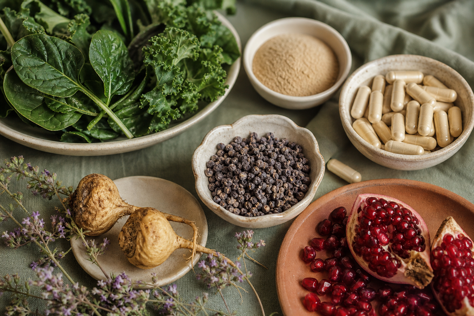 Prenatal nutrition flatlay