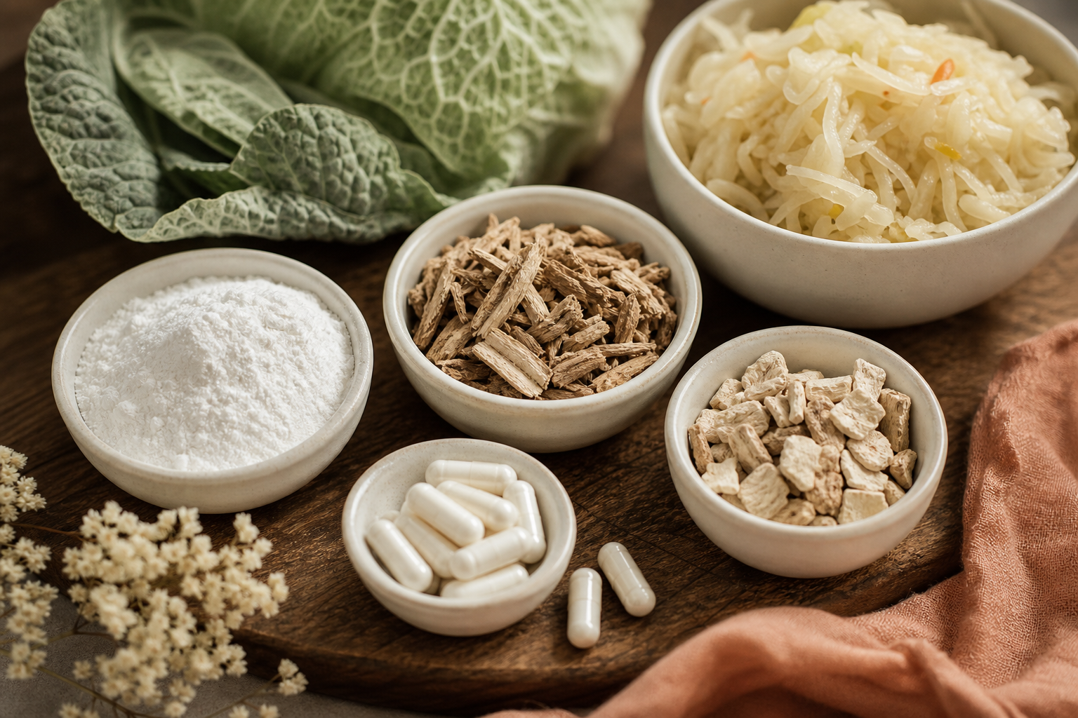 Ginger turmeric and probiotic setup